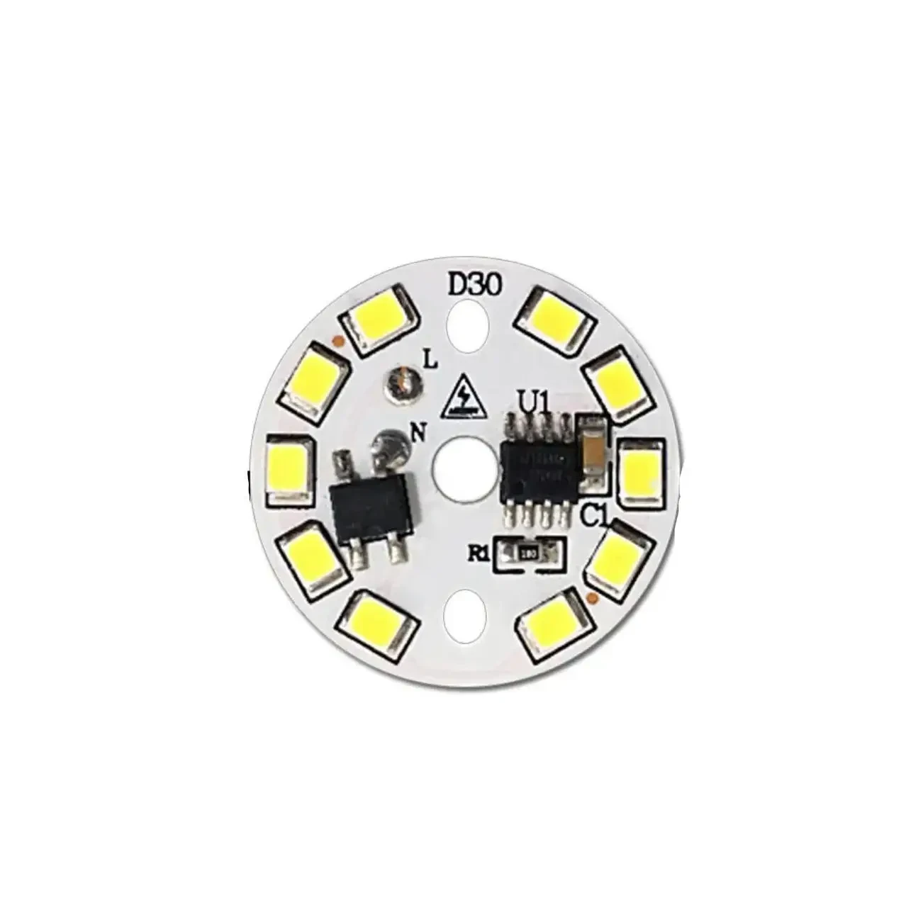 Світлодіодний LED-модуль 5 Вт, 30 мм AC220 В плата для ремонту ламп 5 Вт, холодний білий