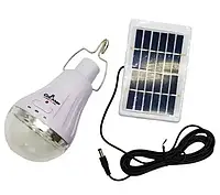 Светильник фонарь на солнечной батарее CL-508 с лампочкой на крючке, LED светильник на солнечной батарее