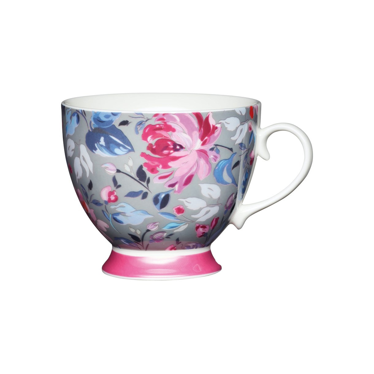 Чашка порцелянова Kitchen Craft Grey Floral 400 мл KCMFTD14