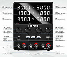 Імпульсний двоканальний лабораторний блок живлення Nice-Power SPS3010-2KD 30 V 10 A 600 W