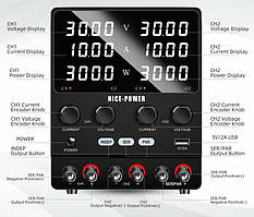 Імпульсний двоканальний лабораторний блок живлення Nice-Power SPS3010-2KD 600 Вт