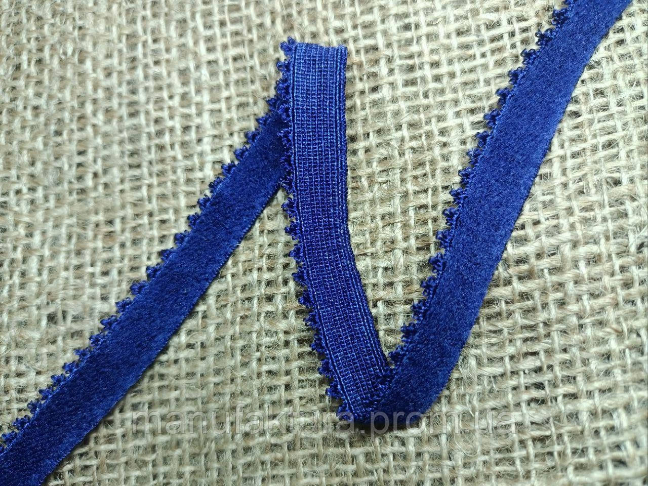 Гумка для жіночої білизни синього кольору 10 мм,
