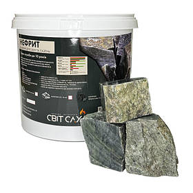 Камені для сауни Нефрит колото-пиляні 5-12 см / 10 кг