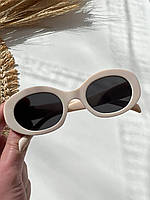 Солнцезащитные очки овальные в широкой пластиковой оправе 1as3671r