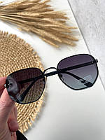 Солнцезащитные очки фигурные в металлической оправе с поляризацией 1abuP8218