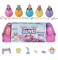 Hatchimals Alive, Egg Carton Toy with 5 Mini Figures