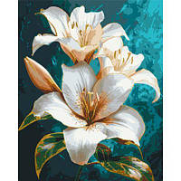 Картина по номерам с красками металлик "Водяная лилия" 40x50 см