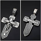 Срібний хрестик чоловічий кулон "Меч". Спаси Збережи. Освячений православний хрест із срібла 925, фото 7