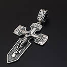 Срібний хрестик чоловічий кулон "Меч". Спаси Збережи. Освячений православний хрест із срібла 925, фото 9