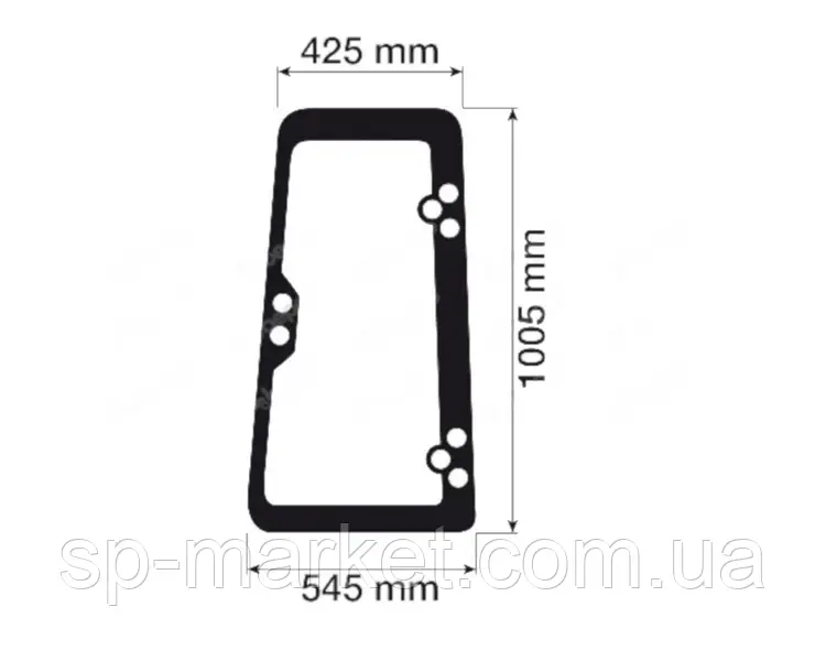 Скло дверей верхнє ліве CASE 590SLE  E48359, фото 1