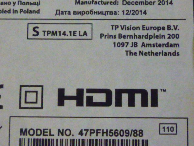 Плати від LED TV Philips 47PFH5609/88 (TPN14.1E LA) по блоках  (розбита матриця).