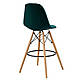 Стілець хокер барний високий Лорена Н, ніжки дерево бук, велюр зелений, фото 2
