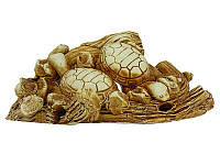 Декорация керамическая в аквариум в форме черепашек на коряге AQUAXER
