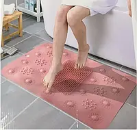 Силиконовый массажный коврик в ванную на присосках 42х32 см, MASSAGE BATH MAT