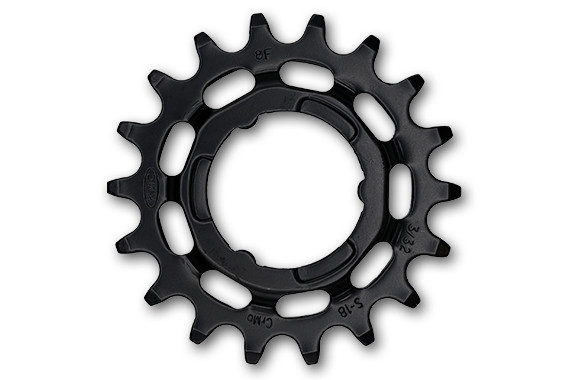 Зірка задня KMC Shimano Narrow 18T чорна 3/32"