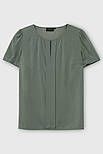 Літня блузка з коротким рукавом Finn Flare BAS-10022-534 зелена S, фото 7