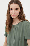 Літня блузка з коротким рукавом Finn Flare BAS-10022-534 зелена S, фото 5