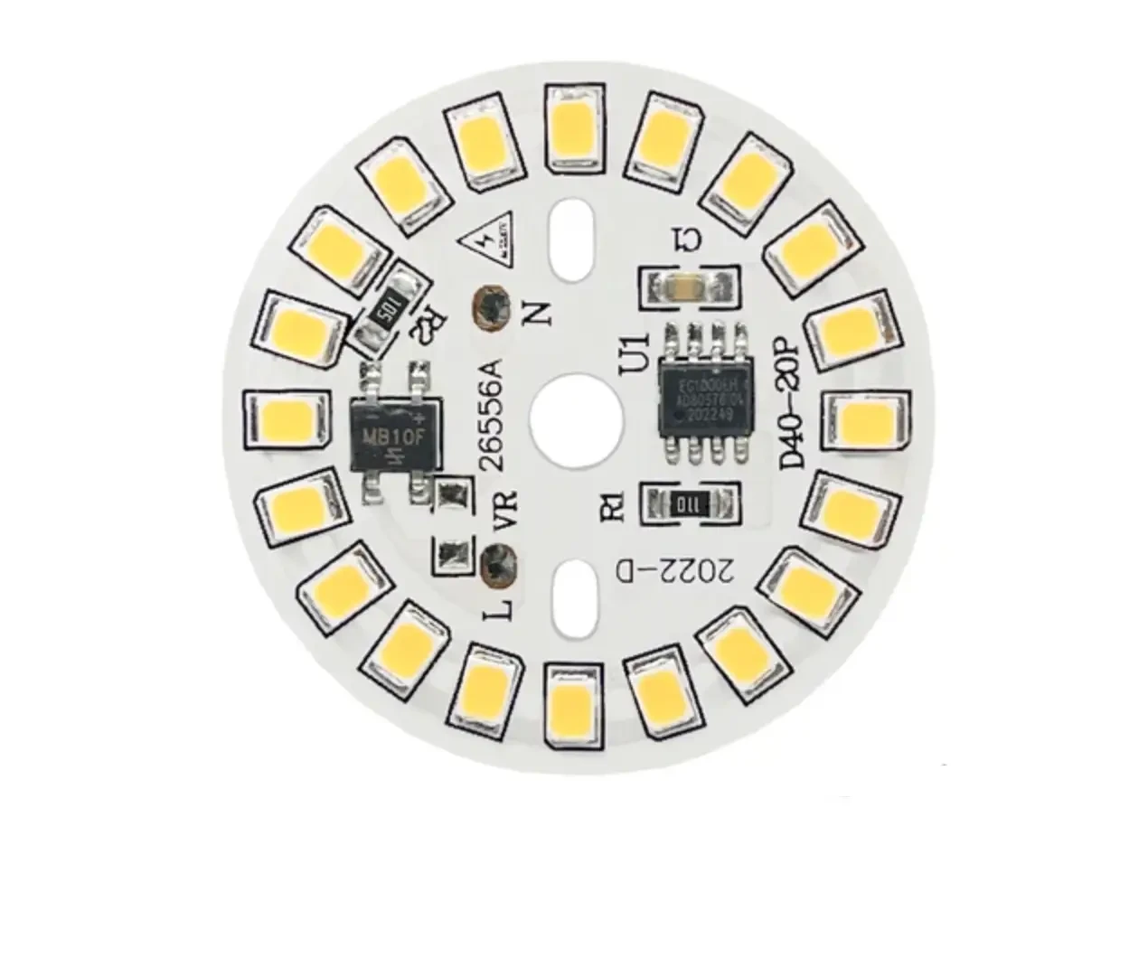 Світлодіодний LED-модуль 9 Вт, 30 мм AC220 В плата для ремонту ламп 9 Вт, холодний білий