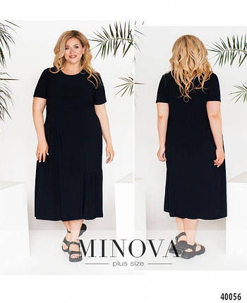 Стильна жіноча сукня, тканина "Жатка" 50, 52 розмір 50, фото 1