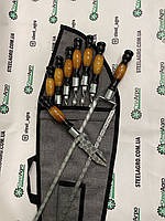 Набір шампурів Пікнік чохлі, колір графіт, шампур 650 мм, фото 4