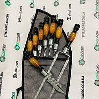 Набір шампурів Пікнік чохлі, колір графіт, шампур 650 мм, фото 2