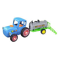 Трактор игрушечный (с прицепом, звуковые эффекты, световые эффекты, песня на украинском) 72591