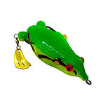 3D Гумова поверхнева Жаба Незацепляйка 25г/12см Селіконова приманка на хижака, фото 4