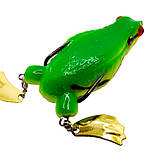3D Гумова поверхнева Жаба Незацепляйка 25г/12см Селіконова приманка на хижака, фото 8
