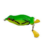 3D Гумова поверхнева Жаба Незацепляйка 25г/12см Селіконова приманка на хижака, фото 7