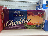 Тостерный сыр Lactima Cheddar 600 г 36 ломтиков