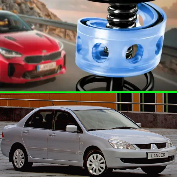 Автобафери силіконові на передні пружини Mitsubishi Lancer IX 2007-2010 (проставки, подушки пружини)