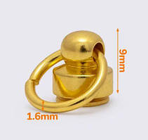 Гвинт із кільцем 9,5мм Золото (68147)
