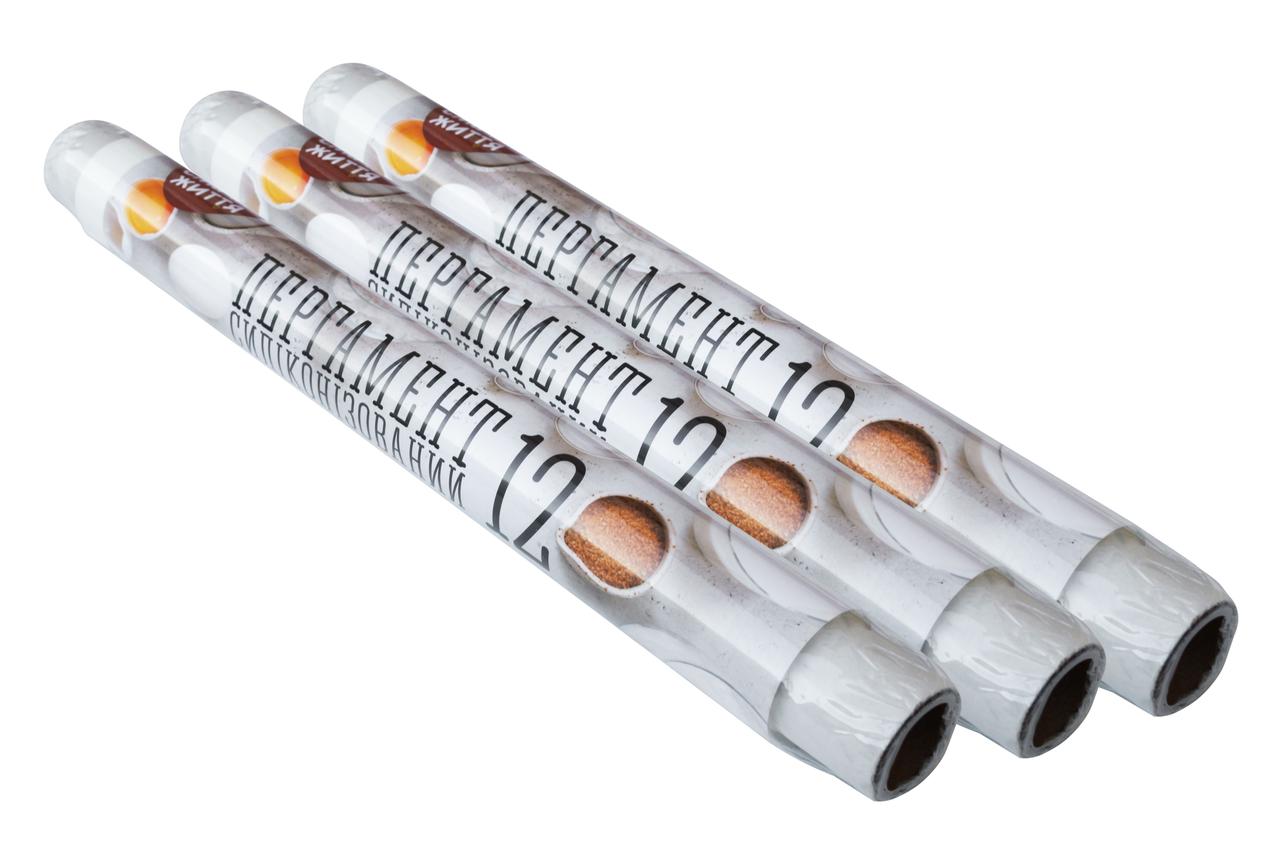 Пергамент для випікання білий силіконізований на втулці (12 метрів * 38 см щільність 39 гр/м²) СМАЧНЕ ЖИТТЯ