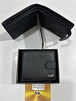 Чоловічий шкіряний гаманець TAILIAN, портмоне з натуральної шкіри на кнопці T120D-H124-BE