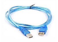 Кабель подовжувач USB-USB 1.5м синій
