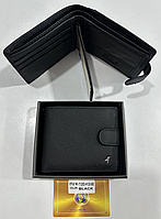 Чоловічий шкіряний гаманець TAILIAN, портмоне з натуральної шкіри на кнопці T120D-H120-BE