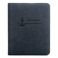 Папка для морских документов Anchor синяя экокожа Н532-00-009340