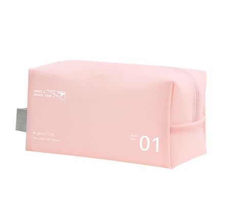 Косметичка прорезинена для басейну "JELLY WASH BAG 01". Розмір 23х11,5х11,5 см. Рожевий колір, фото 1