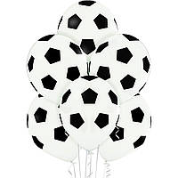Латексные шарики 12 (30 см) пастель ас. с рис. Футбол