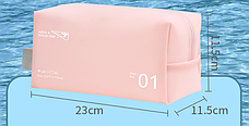 Косметичка прорезинена для басейну "JELLY WASH BAG 01". Розмір 23х11,5х11,5 см. Зелений колір, фото 3