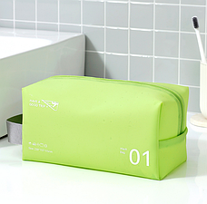 Косметичка прорезинена для басейну "JELLY WASH BAG 01". Розмір 23х11,5х11,5 см. Зелений колір, фото 3