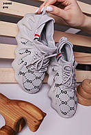 Детские кроссовки для мальчика и девочки серые пена текстиль рельефная подошва 31