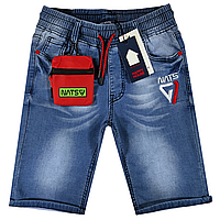 Бриджи джинсовые для мальчиков 128/134,140