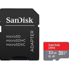 Картка пам'яті SanDisk 32 GB microSDHC class 10 UHS-I A1 (SDSQUA4-032G-GN6IA)