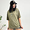 Жіноча футболка тай-дай з принтом "Joke" оптом від виробника | Норма и батал, фото 8
