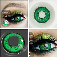 Линзы шаринган EYESHARE Линзы цветные для зеленых глаз BELLA-GREEN Кукольные линзы аниме