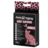 Соевый наполнитель AnimAll Tofu Saсura с ароматом сакуры, для кошек, 6 литров (2,6 кг)