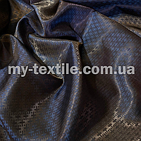 Підкладка Жаккард принт Крестики синим и коричневым хамелеоном