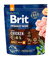 Сухий корм Бріт Brit Premium Adult M для дорослих собак середніх порід (від 10 до 25 кг), 1 кг