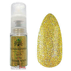 Спрей-пудра для омбре Global Fashion Quick Glitter Ombre Spray №LSY02 золотиста світловідбивна, 7.5 г